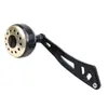 Manivela de liga de alumínio EKfan para carretilha de pesca Luya, acessórios para carretilha de pesca modificada DIY, furos 8*5, pomo de 38mm compatível D