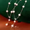 Collar de Perlas Redondas con Flor de Circonia, Cadena de Clavícula de Lujo Ligero de Nicho, Accesorio de Alta Gama, Elegante y Único
