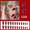 Cor sólida simples Nail Art Advanced Sense removível branco acabado 24 Nude preto branco vermelho vestido armadura