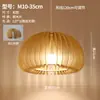 Luminária de cabeceira para quarto em estilo japonês wabi-sabi, luminária de parede com fundo de arte em madeira para sala de estar, popular em hospedagens online, luminária pendente de abóbora simples e única