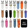 Nova Estojo de Lápis Infantil Silicone Cola Estojo de Lápis DIY Padrão Fofo Estojo de Lápis Panda Gigante Caneta Desenho Animado Fofo