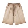 320g algodón estilo americano lavado a la piedra shorts para hombre talla grande degradado retro shorts lavados versión holgada