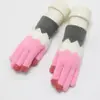 Guantes Cálidos Estilo Coreano para Invierno, Engrosados para Ciclismo, Separados por Dedos, a Prueba de Frío, Felpa de Cristal de Terciopelo para Pantalla Táctil, Lindos para Mujer Estilo Nuevo