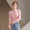 Camiseta Interior de Rayón con Cuello Alto de Media Manga para Mujer, 340g, Estilo Otoño e Invierno 2024, Ropa Interior de Manga Larga con Cuello Alto, Nuevo Estilo Otoño e Invierno