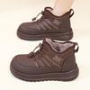 Botas de Nieve Cálidas de Felpa Nuevas de Invierno para Mujer, Zapatos de Mamá Versátiles y Cómodos de Moda, Zapatos de Algodón Antideslizantes de Suela Suave para Mujer