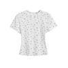 Estilo Desejo Puro Doce e Picante Floral Camiseta de Manga Curta 2025 Verão Novo Estilo Ocidental Combinação Livre Ajustada Curta Camiseta Básica Spice Girls