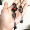 Chaveiro de Obsidiana Prateada Mazu Pingente para Bolsa de Celular Atacado Moderno Pingente de Obsidiana Preto Dourada Natural Dropshipping Cabacinho