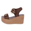 Sandalias Europeas y Americanas de Comercio Exterior para Mujer Verano Nuevo Tacón de Cuña Sandalias de Suela Gruesa Hebilla de Correa de Paja Boca de Pez Sandalias Casuales