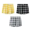 Algodão Huajielong Nova Roupa Íntima Masculina Xadrez Atacado Cintura Média Tamanho Grande Respirável Boxer Masculino Disponível para Dropshipping
