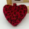 Nuevos Accesorios con Forma de Corazón, Llavero Colgante Bola de Piel Estampado Leopardo con Forma de Corazón, Colgante Corazón de Durazno, Colgante de Joyería de Felpa para Bolsa