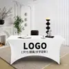 Fundas elásticas de mesa personalizadas con logo para Amazon transfronterizo, adecuadas para hoteles, banquetes, restaurantes, manteles rectangulares para exteriores