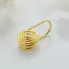 Nuevo clip para oreja de espiral para mosquitos de oro real de 18k aretes sin dolor para agujeros de oreja accesorios de clip para oreja de espiral para mosquitos para mujer clip para oreja de moda