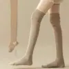 Meias de Malha Slouch Outono e Inverno Meias Quentes até o Joelho Modernas Slim Versáteis Estilo College Casuais Meias JK