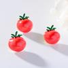 Pin de cuello pequeño con forma de tomate, estilo japonés y coreano, con personalidad creativa, hebilla antiexposición, suave y lindo sombrero, bolso de lona, accesorios, ramillete