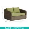 Móveis de sala de estar ao ar livre cadeira dupla de Rattan villa jardim trançado lazer pátio varanda externa combinação de sofá de Rattan PE
