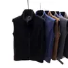 Chaleco térmico para hombre, tallas para mediana edad y adultos jóvenes, color liso, capa base, ropa interior, chaleco, prenda exterior, estilo otoño e invierno, marrón