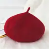 Gorro de Otoño e Invierno Boina de Lana de Invierno para Mujer Estilo Británico Retro Estilo Coreano Estilo Japonés Versátil Gorro Belle Gorra Octagonal de Moda