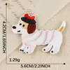 Nueva Etiqueta Bordada Parche Bordado Cachorro Lindo Autoadhesivo DIY Funda para Teléfono Móvil Accesorios Creativos Parche de Tela para Manualidades al por Mayor