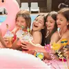 St060 Pajitas de Piscina de Verano Hawaianas para Cumpleaños 24 Una Bolsa Pajitas Temáticas para Fiesta de Cumpleaños