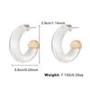 Kenjie Original Summer New Alloy Drill Resina Transparente Brincos Distintivos Brincos de Moda Feminina Europeia e Americana Cross-border