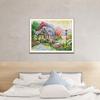 Paquete de material de bordado de punto de cruz transfronterizo con paisaje "Dulce Hogar", decoración de sala de estar, entrega al por mayor de fábrica