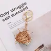 Llavero Creativo de Mariquita Siete Estrellas con Diamantes Llavero de Insecto Boutique Regalo Personalizado Colgante para Mochila Mayoreo