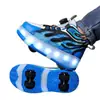 Venta Directa de Verano Transfronteriza Zapatos de Patín para Niños Zapatos de Patín para Niños Fábrica Zapatos de Patín de Cuatro Ruedas Zapatos de Patín para Niñas con Luces