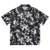 Venta Caliente de Verano Transfronteriza Estilo Hong Kong Retro Impresión Digital 3D Holgada Casual Transpirable Camisa de Manga Corta para Playa Venta al por Mayor