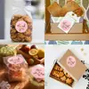 Adesivos de Presente Populares Transfronteiriços para Envelopes, Etiquetas Autoadesivas, Adesivos de Selo de Agradecimento Carimbados a Ouro, Adesivos de Selo para Embalagem de Casamento