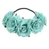 Europa y Estados Unidos Transfronterizos 5 rosas rojas corona de flores para el pelo diadema novia accesorios para el pelo de boda fiesta festiva banda para el pelo de flor artificial