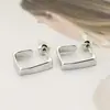 Brincos Geométricos de Moda Mais Vendidos Brincos de Nicho Estilo Frio Formato Quadrado C Moda Feminina de Alto Padrão Brincos Versáteis