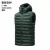 Al por mayor transfronterizo [estilo transfronterizo] nueva chaqueta de algodón a cuadros para hombre otoño e invierno, abrigo ligero de algodón con capucha, color negro