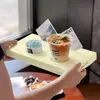 Caneca de Café Descartável Criativa Tendência Bandeja de Papel Estilo Ins Suporte de Copo para Loja de Café e Chá de Leite Suporte para Copo Duplo Impressão Comercial