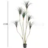 Árbol de Yuca Artificial Planta Verde Artificial Interior Sala de Estar Tienda Árbol de Yuca de Poste Delgado Sangre de Dragón Planta Grande de Piso en Maceta Decoración