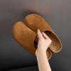 Zapatos Birkenow de Piel de Vaca Cuero Genuino Estilo Fila Parte Superior Suave Suela Suave Cómodos Zapatos Perezosos Slip-On Zapatos Birkenow de Suela Gruesa para Mujer