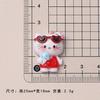 Accesorios de resina para disfraz de gatito brillante de dibujos animados, joyería hecha a mano, horquilla para el cabello, funda para teléfono, taza de agua, tocado, venta al por mayor