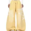 Pantalones de Chándal Casuales con Estampado de Letras Retro Americano para Mujer 2026 Primavera y Verano Nuevo Estilo Holgados Versátiles de Pierna Ancha Largos Modernos