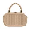 Bolso cruzado de hombro para mujer con textura y forma de caja, nuevo diseño de cáñamo, estilo coreano