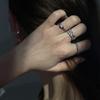 Anillo abierto de plata de ley 925 para mujer, ajustable, moderno, personalizado, diseño de nicho, estilo frío, anillo de dedo avanzado