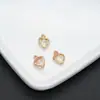 Acessórios de Joias de Zircônia Mais Vendidos no Exterior, Acessórios para Sapatos e Roupas em Liga Metálica Cravejados com Diamantes em Formato de Coração, Pingentes para Pulseiras e Colares DIY