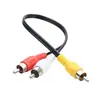 Cable de Audio de Uno a Dos 1 RCA Macho a 2 RCA Macho Lotus Un Macho a Dos Machos Adaptador de Doble Cabeza Uno Macho a Macho y Hembra