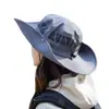 Sombrero de Pescador para Hombre, Sombrero de Pesca de Verano para Exteriores, Protección Solar, Transpirable, Sombrero de Sol de Estilo Veraniego de Moda para Hombre con Ala Ancha
