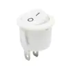 Interruptor Redondo Pequeño Forma de Barco Kcd11 2 Pines 2 Velocidades Apertura 15mm Interruptor Pequeño de 2 Pines para Ventilador Interruptor Pequeño para Lámpara de Escritorio