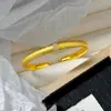 Joyería de Oro Arena Salpicada de Diamantes Anillo Pulido de Calabaza Pulsera Joyería de Mano Brillante Retro de Gama Alta para Mujer Venta al por Mayor