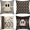 Amazon caliente nuevo funda de almohada de otoño funda de almohada de Halloween material de lino ventas directas de fábrica