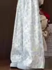 Pantalones Anchos de Seda Helada Florales Talla Grande 150 kg para Mujer, Estilo Delgado de Verano, Pantalones Casuales Adelgazantes