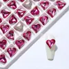 Nuevo Celebridad de Internet Uñas Artísticas Corazón Torcido Taladro para Uñas Corazón de Durazno Taladro Destello de Cristal Amor Taladro Grande Fondo Puntiagudo Corazón Taladro Accesorios