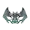 Máscara de Halloween media cara fiesta de máscaras maquillaje de fiesta de máscaras con incrustaciones de diamantes reina vampiro noble transfronteriza murciélago hueco