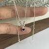 Collar de plata de ley S925 con diseño de nicho y circonitas, sencillo, moderno y versátil.