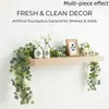 Atacado do Fabricante Folhas de Eucalipto e Cipós de Gipsofila, Cipós Pendurados na Parede para Decoração de Casamento, Folhas Impressas de Seda Artificial, Cipós de Flores Artificiais
